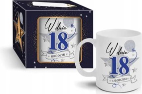Stars Születésnapi Bögre 18. születésnapra Ajándék 18. születésnapra Kerámia 300 ml
