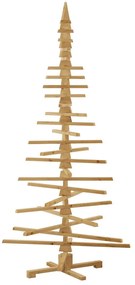 Fából készült Karácsonyfa állvánnyal Barna 210 cm Tömör fenyőfa