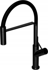 Konyhai Csaptelep Fekete, Flexibilis Álló Kifolyócsővel