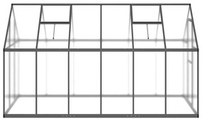 Antracitszürke alumínium melegház alapvázzal 334x169x195 cm