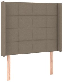 tópszínű szövet LED-es fejtámla 83x16x118/128 cm