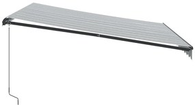 antracitszürke és fehér kézzel kihúzható napellenző 400 x 300cm