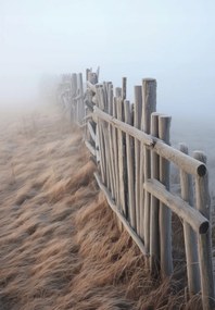 Poszter 68x98cm Köd a dűnék felett