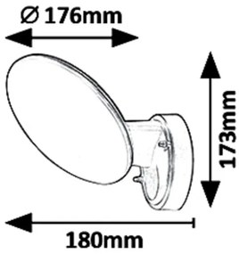 Rabalux 8134 - LED Kültéri fali lámpa VARNA LED/12W/230V IP54
