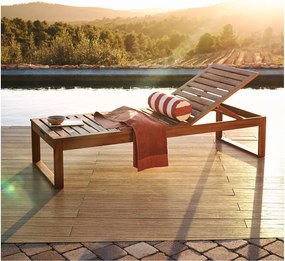 Natúr színű tömörfa kerti napozóágy Sulamita – Kave Home