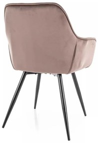 Cherry Velvet étkezőszék, cappuccino / fekete