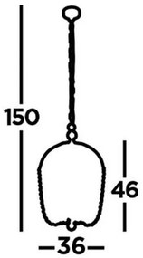 Searchlight 30216-5BK - Csillár láncon SHOWER 5xE14/60W/230V fekete