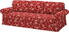 Ikea Vretstorp 3 személyes összecsukható kanapé huzat, piros/fehér
