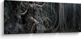 Kép - erdei tündér (órával) (90x30 cm)