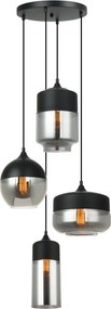 ITALUX MDM-4364-4-BK-SG MOLINA Többágú Függesztett Lámpa Fekete E27 IP20