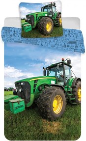 Traktor Green gyerek, ovis ágyneműhuzat 100×135cm, 40×60 cm