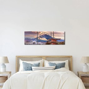 Kép - Fuji hegy (órával) (90x30 cm)