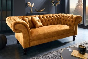 PARIS sárga bársony kanapé