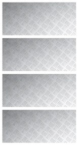 Alumínium Rácsos Lemezek 4 db Csúszásmentes 90x40 cm