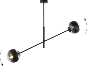 Emibig modern függeszték linear fekete átlátszó emi1168/2