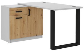 PC asztal Mantela 130 (világosszürke + artisan tölgy). 1041344