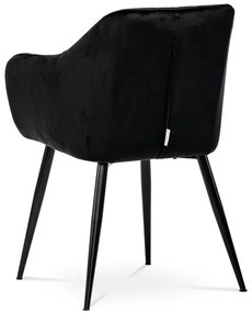 Fekete Bársony Étkezőszék. PIKA BK4
