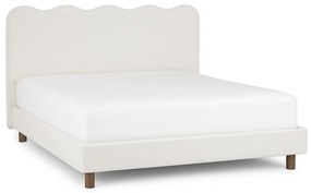 Kárpitozott Franciaágy Krémszínben. 160x200 IZMIR