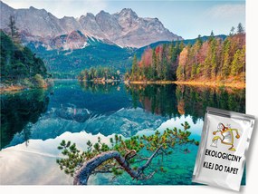 Fotótapéta Flizelina Tájkép Hegyek Fák Tó Ősz Tükröződés 250x175 ragasztó