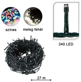 LED fényfüzér választható méretben és színben