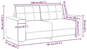 világosszürke bársony loveseat kanapé 140 cm