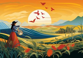 Poszter 100x70cm A vidéki élet egyszerűsége