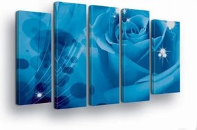 Vászonkép 150x100 Kék rózsa absztrakt bokeh keret nélkül virág motívum