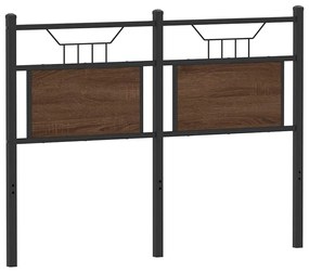 barna tölgy színű szerelt fa és acél fejtámla 120 cm