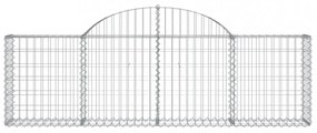18 db íves horganyzott vas gabion kosár 200x30x60/80 cm