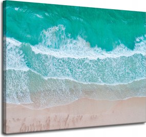 Vászonkép Tenger Hullámok Víz Tengerpart 100x80 cm Ideális ajándék