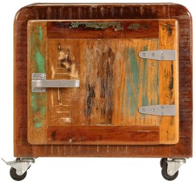 Tömör újrahasznosított fa éjjeliszekrény 50 x 30 x 50 cm