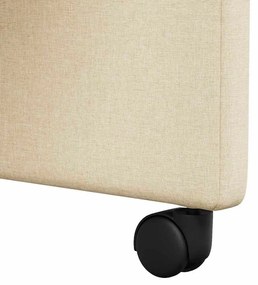 vidaXL Kerekes Étkező Székek 2 pcs Krém 57 x 66 x 94 cm szövet