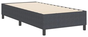 Boxspring Ágy Sötétszürke 90x200 cm Kordbársony