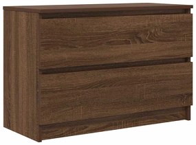 barna tölgyszínű szerelt fa TV-szekrény 80x35x54 cm