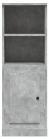 betonszürke szerelt fa magasszekrény 36x35,5x103,5 cm
