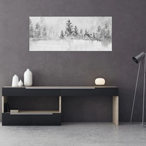 Kép - Szarvas a tónál (120x50 cm)