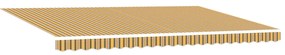 Manuális Behúzható Napellenző LED Többszínű Csíkkal 500x300 cm