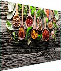 Üveg Vágódeszka 52x30 Fűszerek Edzett Üveg