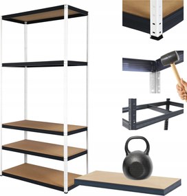 Helios fém tároló állvány 196x90x30cm 5Px175kg Lengyel Tartós