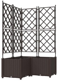 Cserép Támasszal 3 db Barna 80x80x143 cm