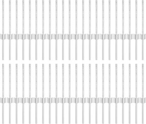 vidaXL Kerítésoszlop 44 pcs Ezüst 80 cm Acél