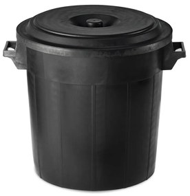 STEFANPLAST Hulladékgyűjtő Dob 50 L, fekete - fedél nélkül Méret: M