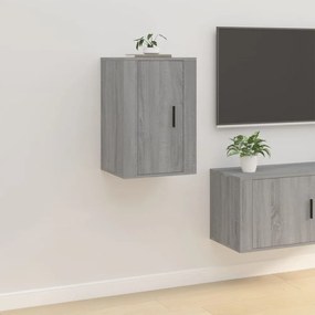 2 db szürke sonoma falra szerelhető TV-szekrény 40x34,5x60 cm