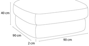 Fekete zsenília lábtartó Leonore – Bobochic Paris