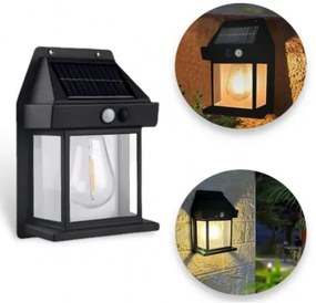 Napelemes kerti fali lámpa Solar Interaction YX-777 - fekete