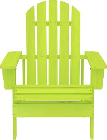 Zöld tömör fenyőfa kerti Adirondack szék