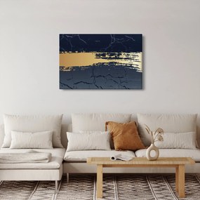 Kép - Kék és arany absztrakció N⁰2 (90x60 cm)