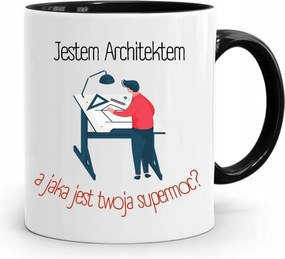 Fekete Bögre Építésznek Építész Vagyok, fényképes nyomtatással