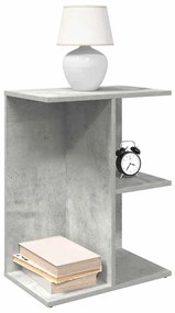 Betonszürke szerelt fa éjjeliszekrény 46,5x29x61 cm