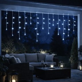 Aigostar - LED kültéri karácsonyi fényfüzér 300xLED/8 funkcióval 3xAA 18x06m IP44 hideg fehér